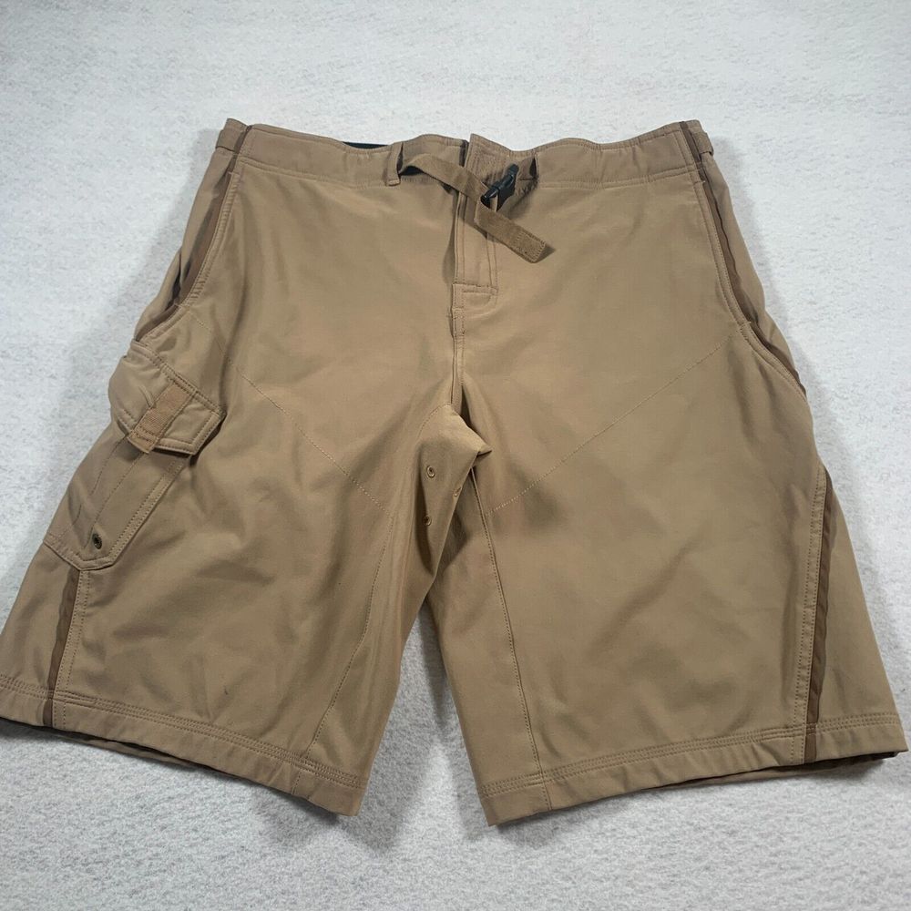 Prana Shorts Mens Large Brown Outdoor Hiking‎ Belted